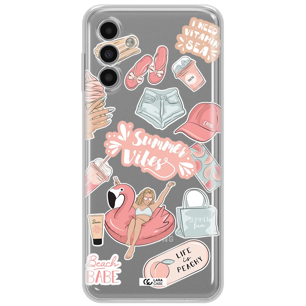 Summer Vibes Sticker Samsung A13 5G Clear Tpu Case
