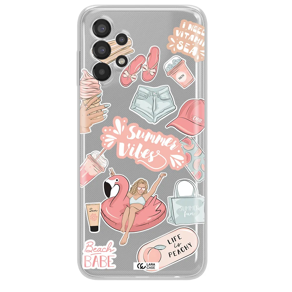 Summer Vibes Sticker Samsung A13 Clear TPU Case