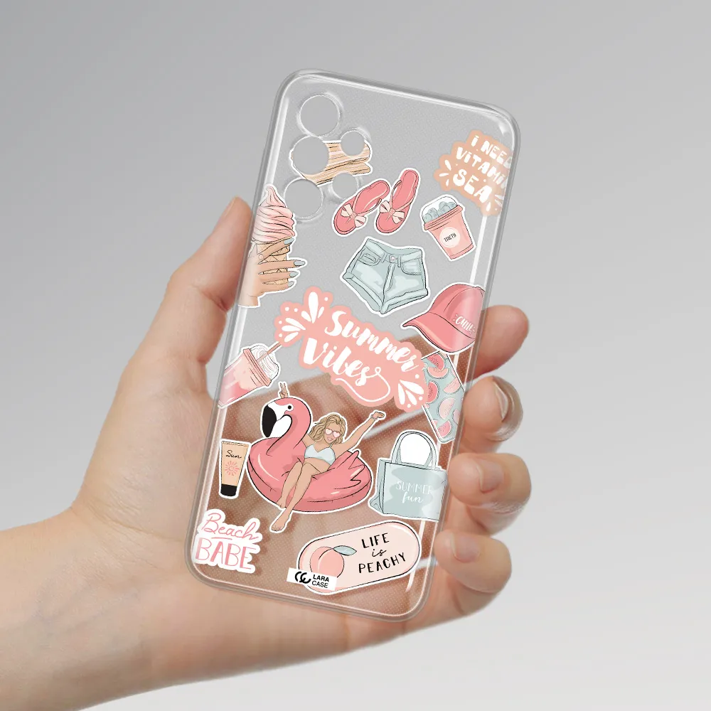Summer Vibes Sticker Samsung A13 Clear TPU Case