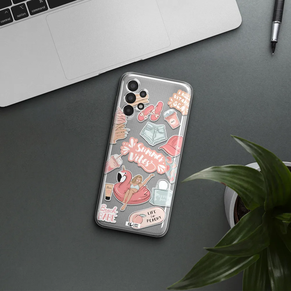 Summer Vibes Sticker Samsung A13 Clear TPU Case