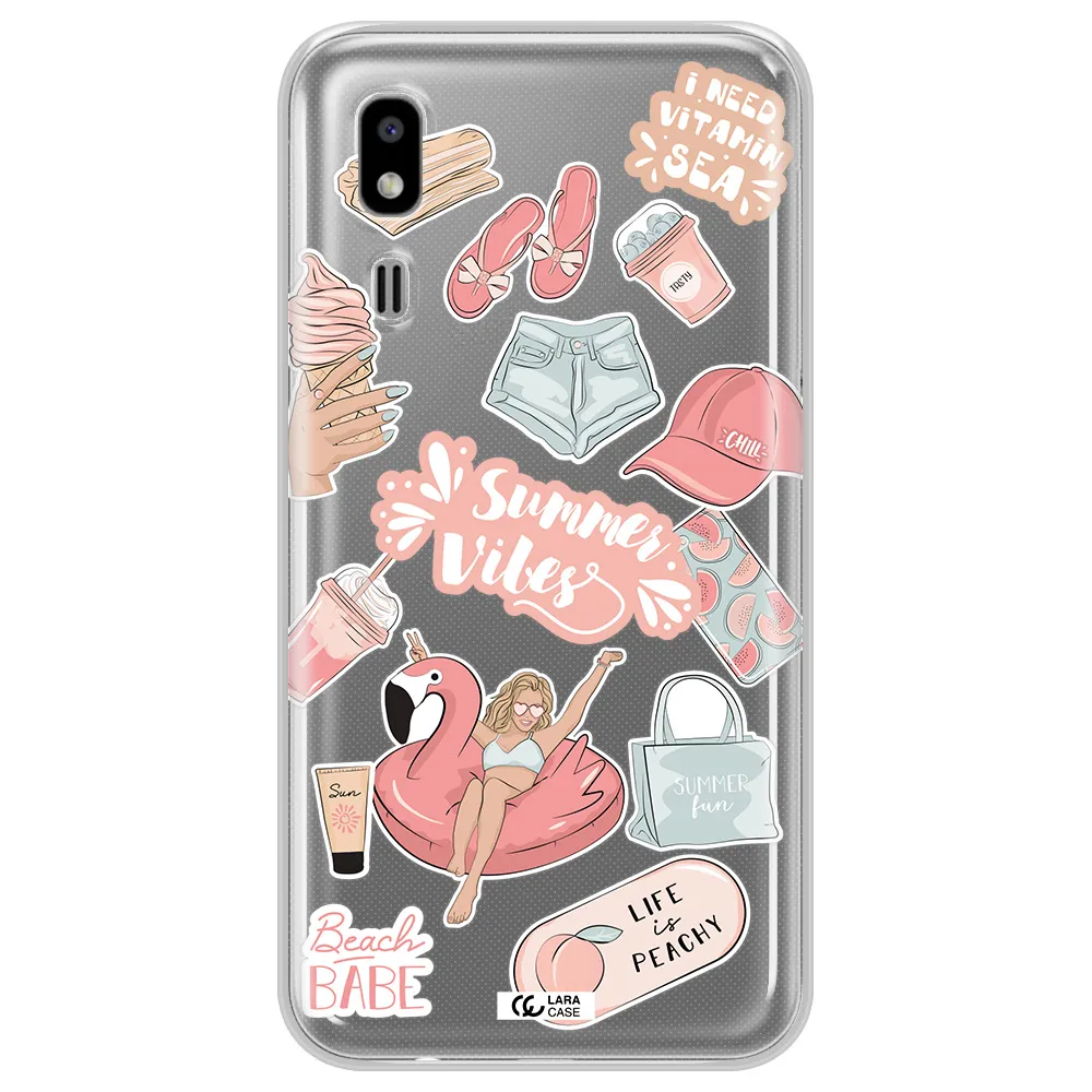 Summer Vibes Sticker Samsung A2 Core Clear TPU Case