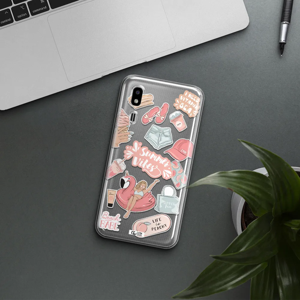 Summer Vibes Sticker Samsung A2 Core Clear TPU Case