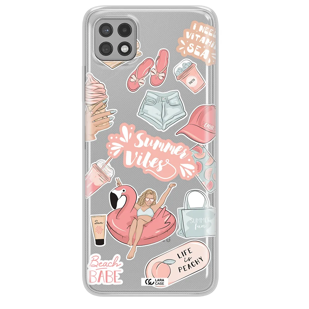 Summer Vibes Sticker Samsung A22 5g Clear TPU Case