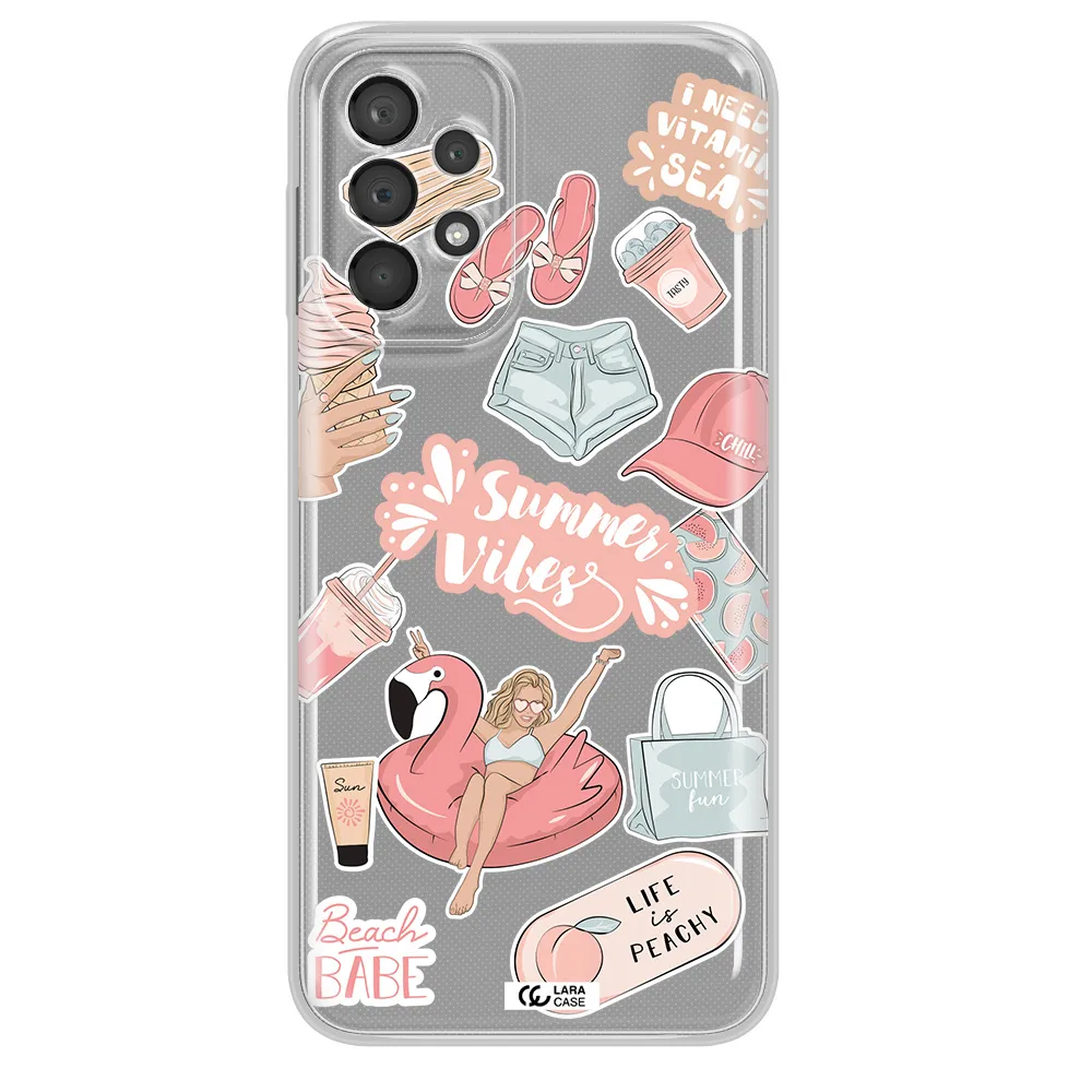 Summer Vibes Sticker Samsung A23 5G Clear Tpu Case