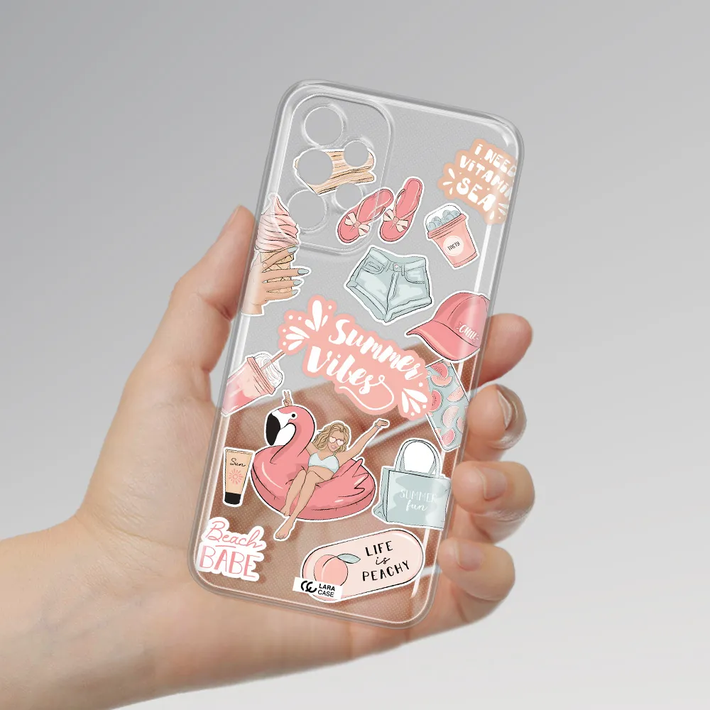 Summer Vibes Sticker Samsung A23 5G Clear Tpu Case