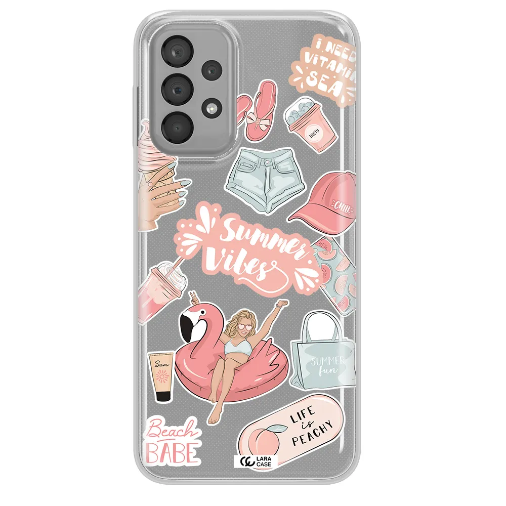 Summer Vibes Sticker Samsung A23 Clear TPU Case