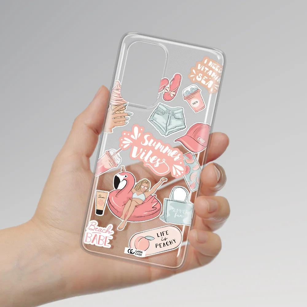 Summer Vibes Sticker Samsung A73 Clear TPU Case