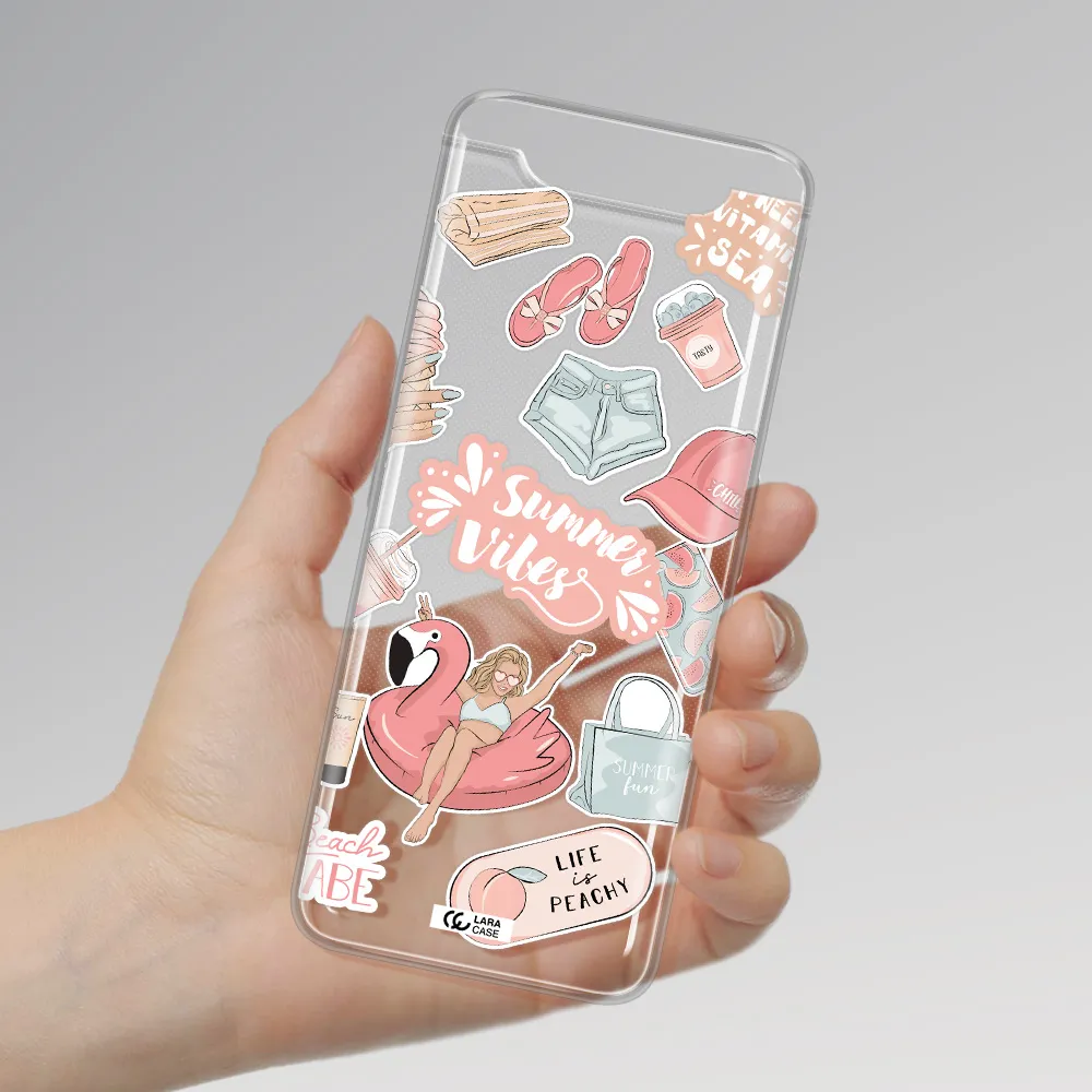 Summer Vibes Sticker Samsung A80 Clear TPU Case