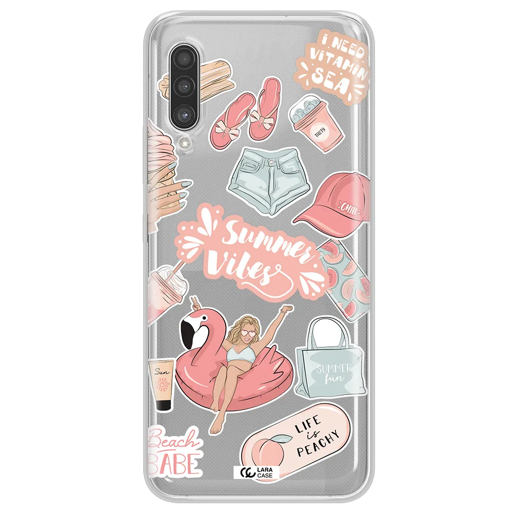 Summer Vibes Sticker Samsung A90 Clear TPU Case
