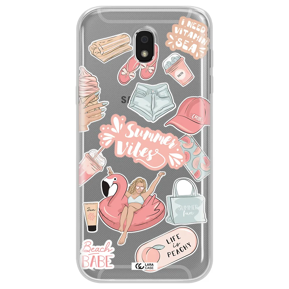 Summer Vibes Sticker Samsung J5 2017 Clear TPU Case
