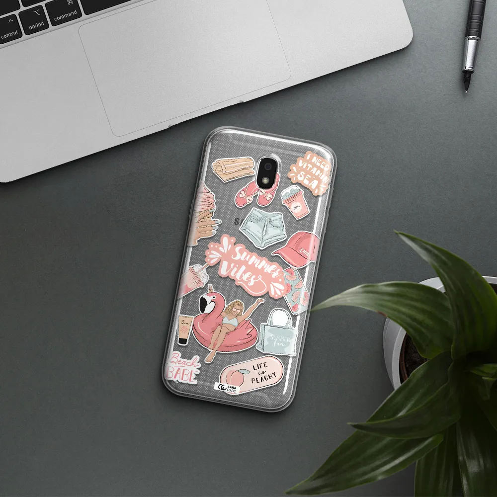 Summer Vibes Sticker Samsung J5 2017 Clear TPU Case