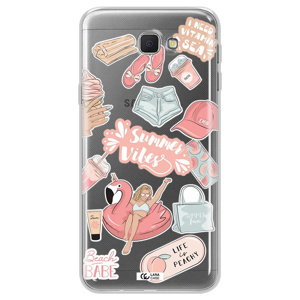 Summer Vibes Sticker Samsung J5 Prime Clear TPU Case