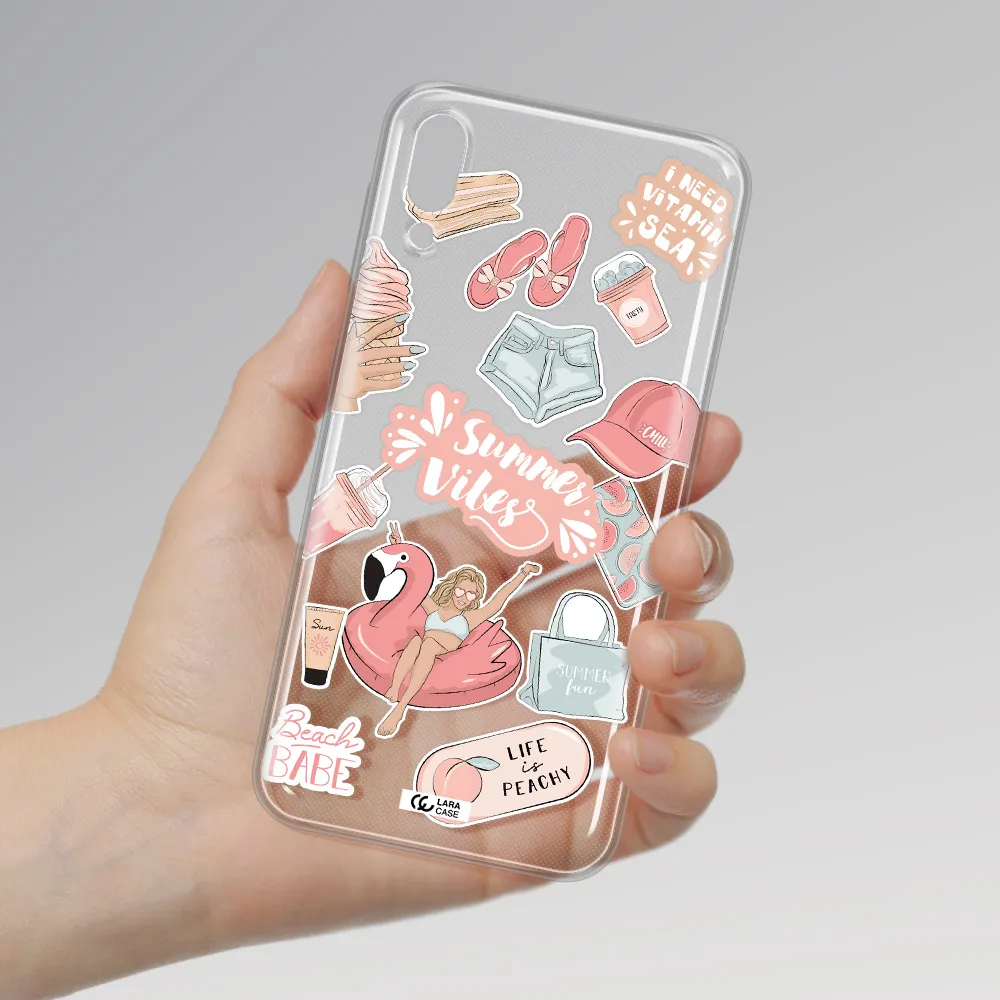 Summer Vibes Sticker Samsung M10 Clear TPU Case
