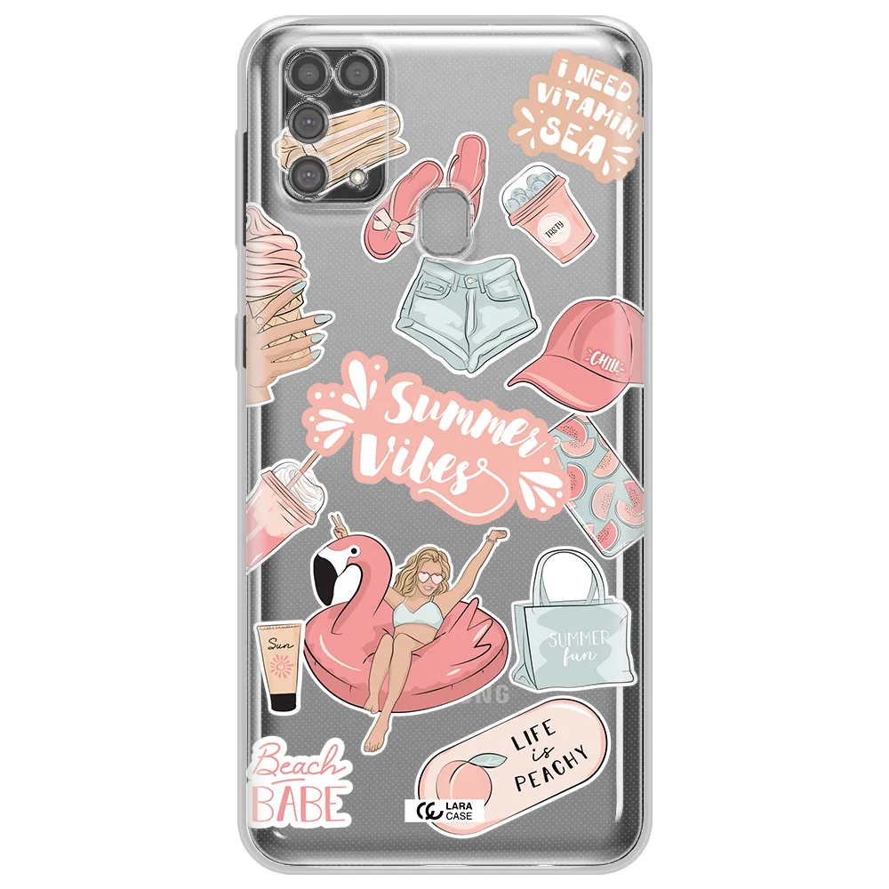 Summer Vibes Sticker Samsung M31 Clear TPU Case