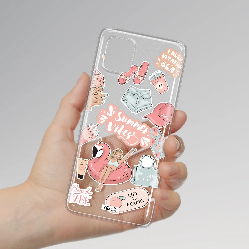 Summer Vibes Sticker Samsung Note 10 Lite Clear TPU Case