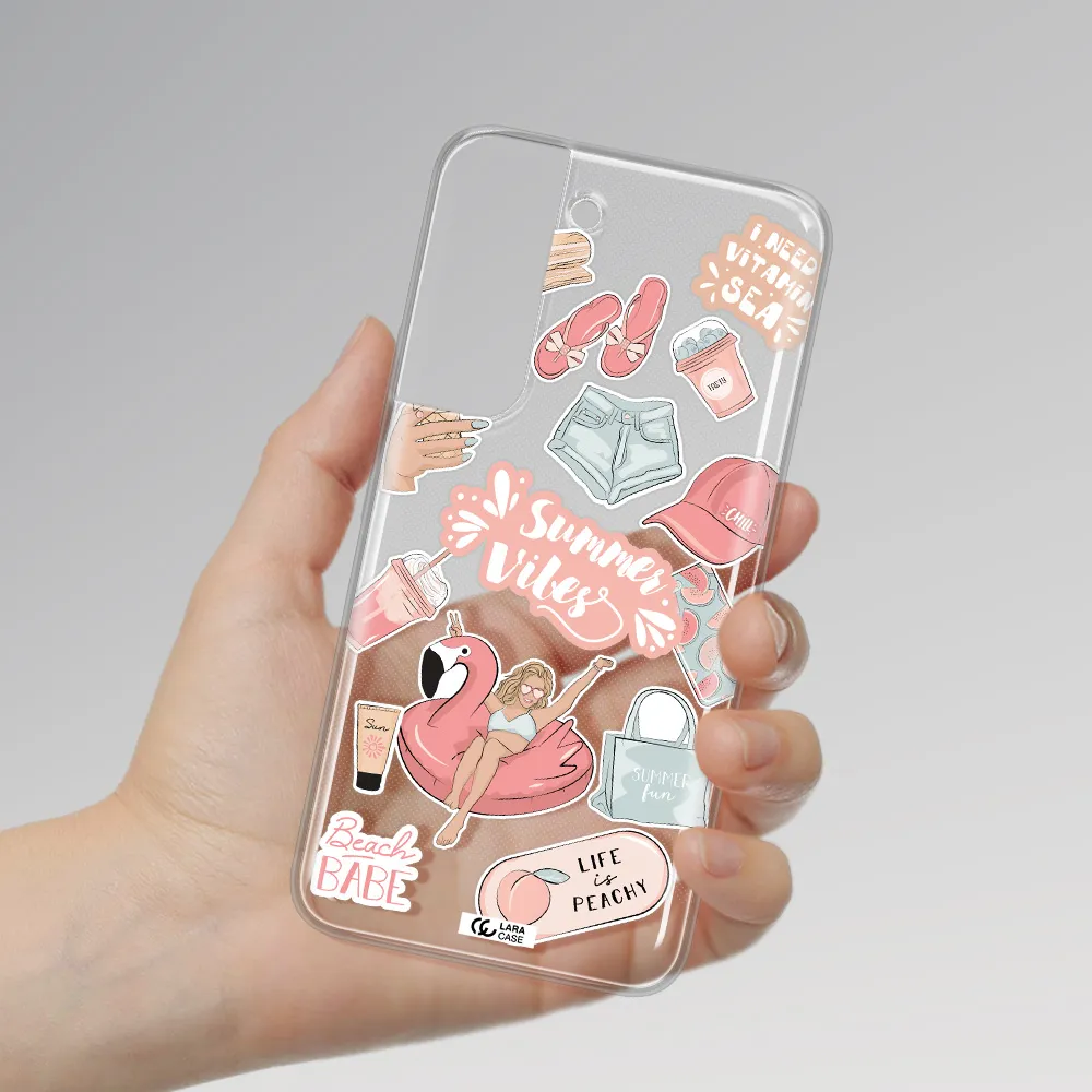 Summer Vibes Sticker Samsung S 22 Clear TPU Case