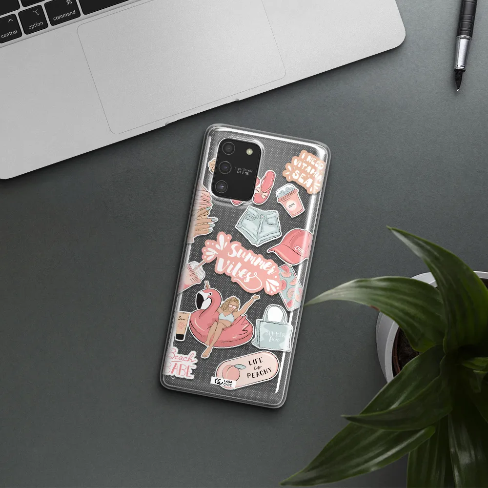 Summer Vibes Sticker Samsung S10 Lite Clear TPU Case
