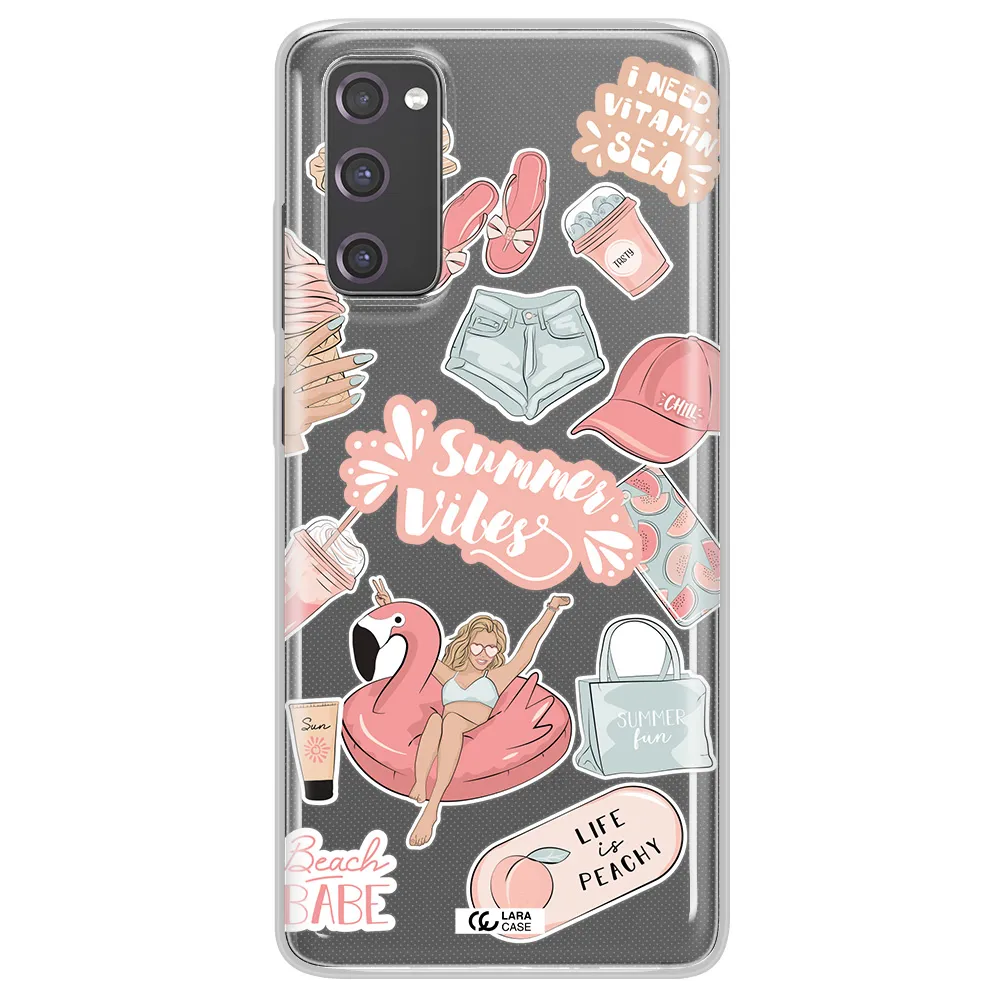 Summer Vibes Sticker Samsung S20 Fe Clear TPU Case