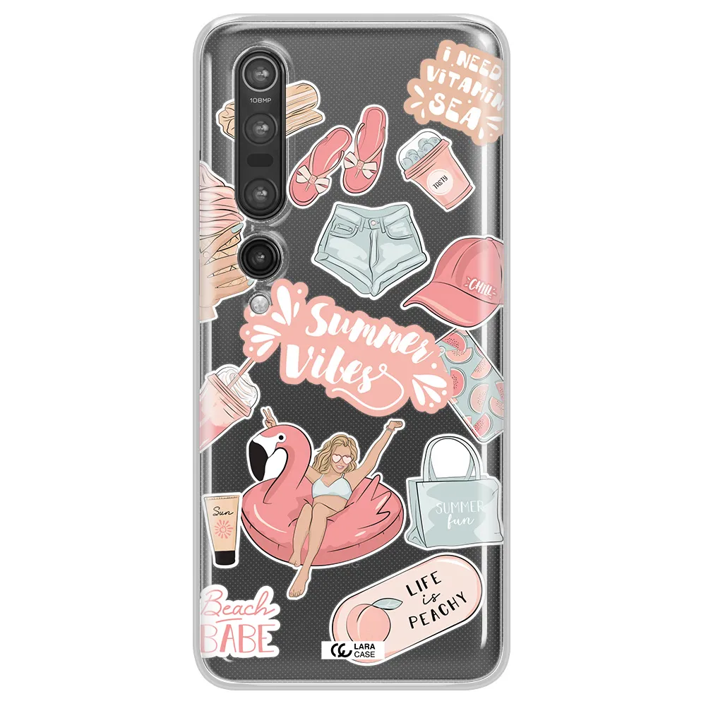 Summer Vibes Sticker Xiaomi Mi 10 Pro Clear TPU Case