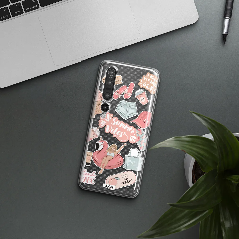Summer Vibes Sticker Xiaomi Mi 10 Pro Clear TPU Case