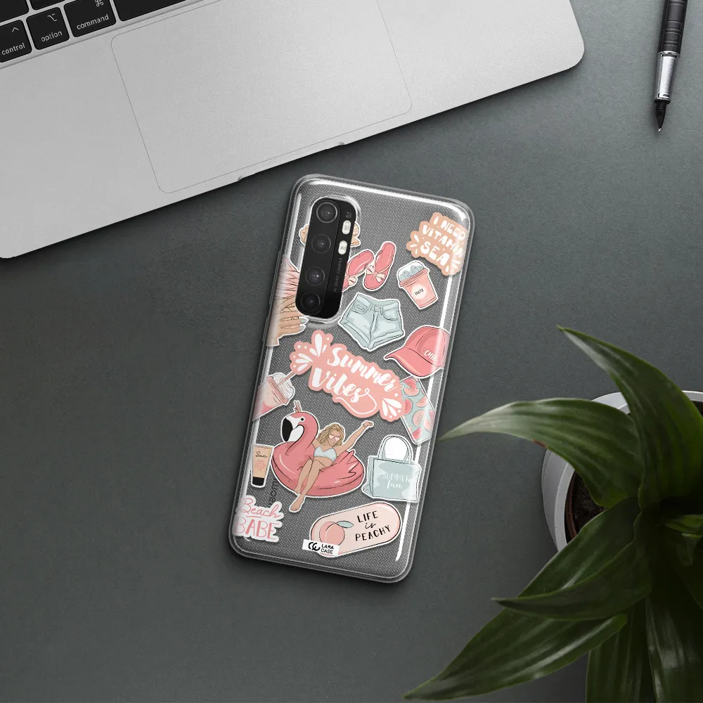Summer Vibes Sticker Xiaomi Mi Note 10 Lite Clear TPU Case