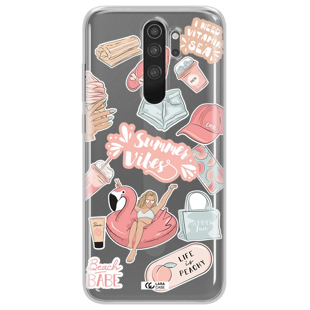 Summer Vibes Sticker Xiaomi Note 8 Pro Clear TPU Case