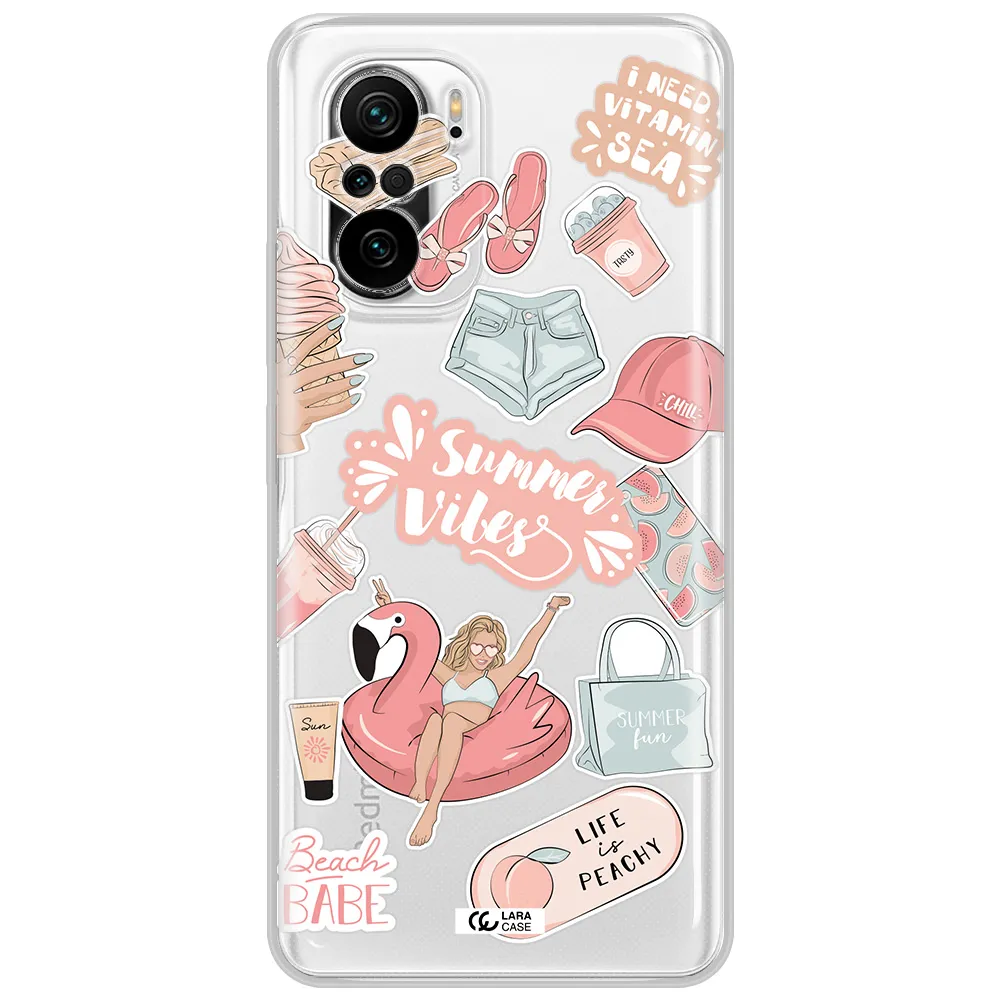 Summer Vibes Sticker Xiaomi Poco F3 Clear Tpu Case