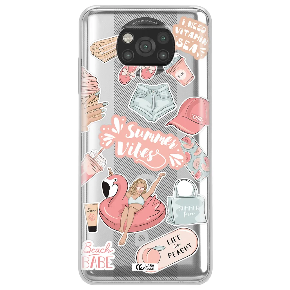 Summer Vibes Sticker Xiaomi Poco X3 Clear TPU Case
