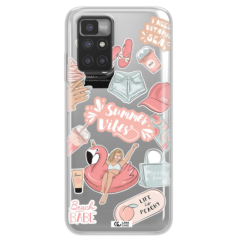 Summer Vibes Sticker Xiaomi Redmi 10 Clear TPU Case