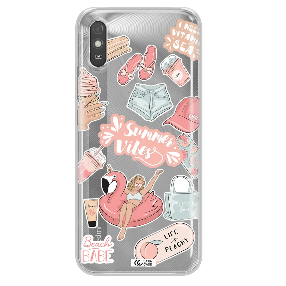 Summer Vibes Sticker Xiaomi Redmi 9A Clear TPU Case