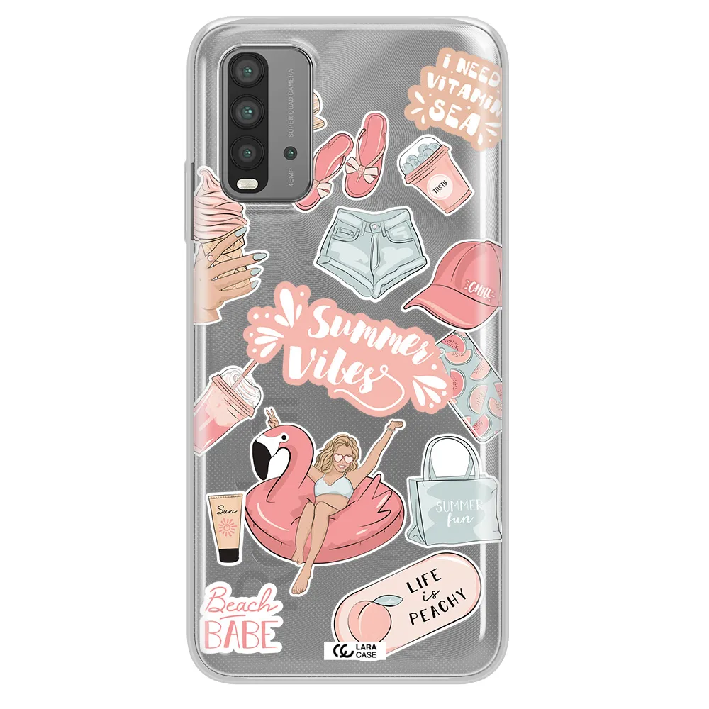 Summer Vibes Sticker Xiaomi Redmi 9T Clear TPU Case