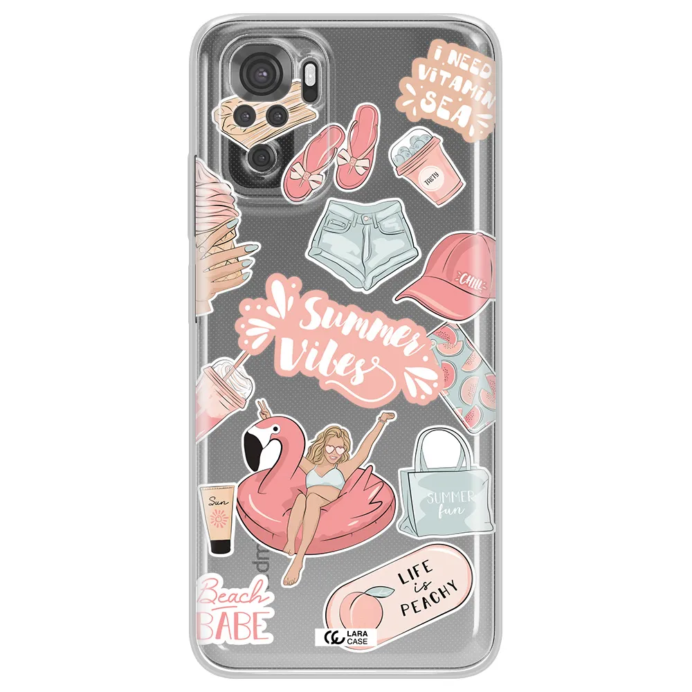 Summer Vibes Sticker Xiaomi Redmi Note 10S Clear Tpu Case
