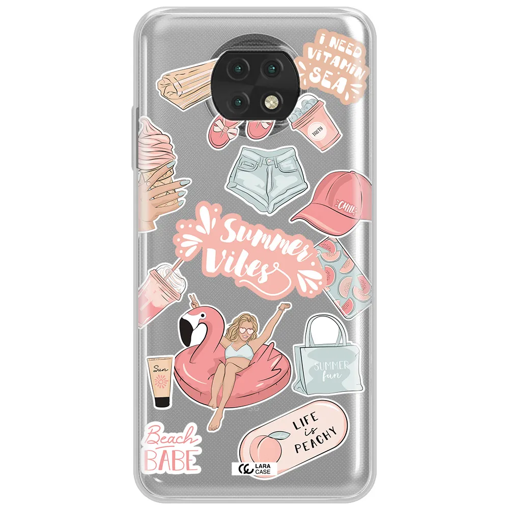 Summer Vibes Sticker Xiaomi Redmi Note 9T Clear Tpu Case