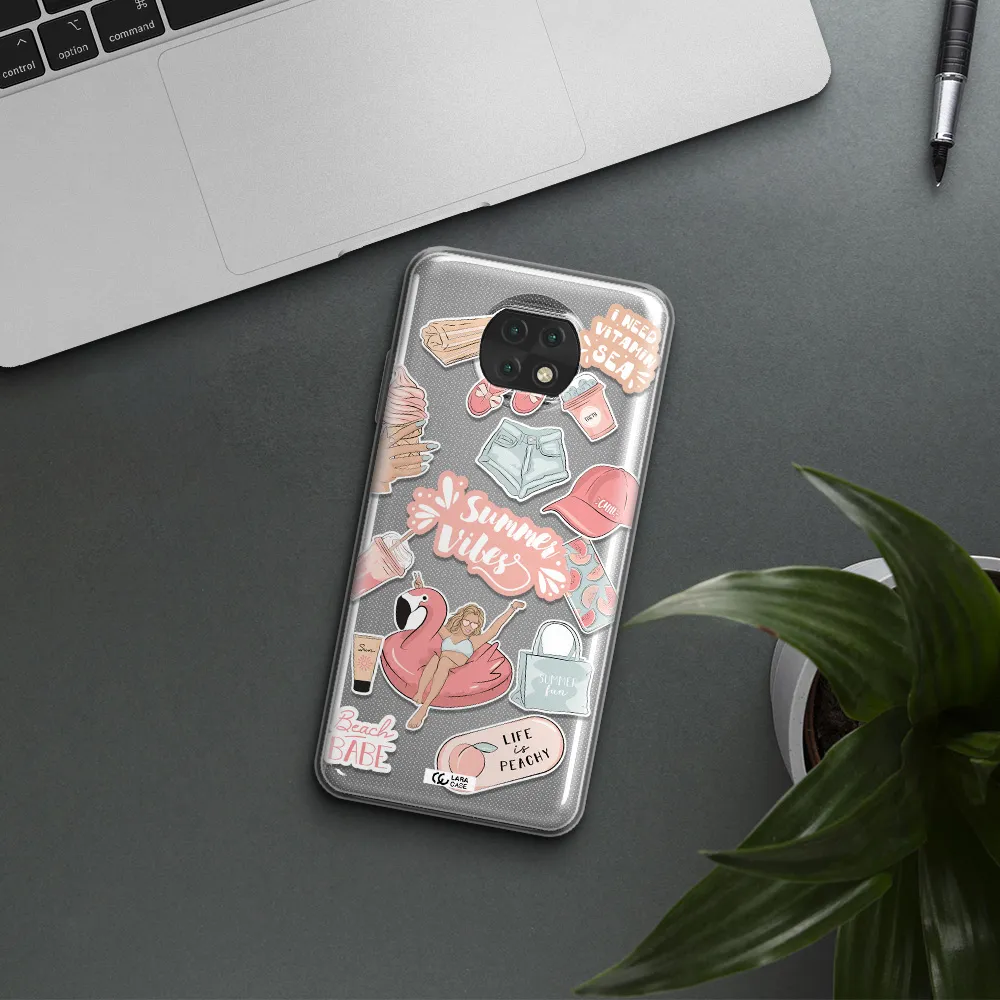 Summer Vibes Sticker Xiaomi Redmi Note 9T Clear Tpu Case
