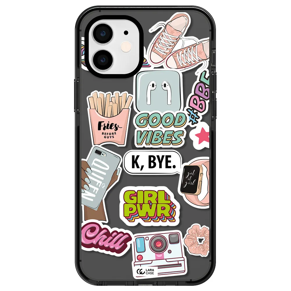 Girl Power Apple iPhone 11 impact Smoke Black Case