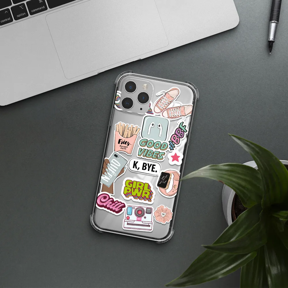 Girl Power Apple iPhone 11 pro Clear PC Case