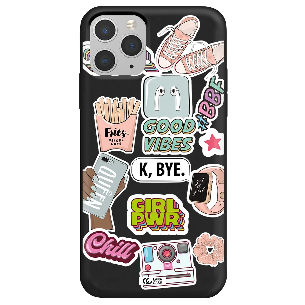 Girl Power Apple iPhone 11 pro Silicone black Case