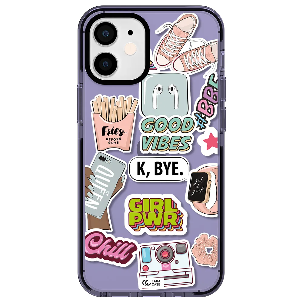 Girl Power Apple iPhone 12 mini impact Lilac Case