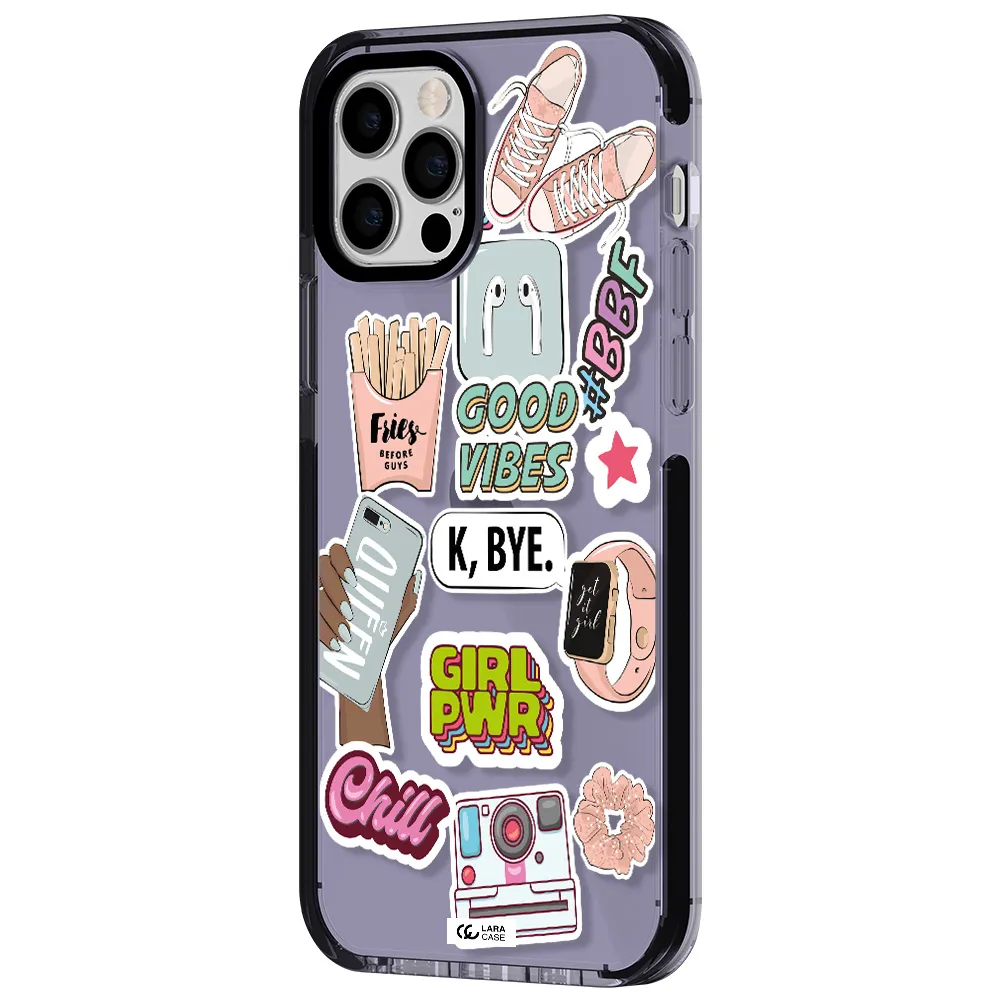 Girl Power Apple iPhone 12 pro impact Lilac Case