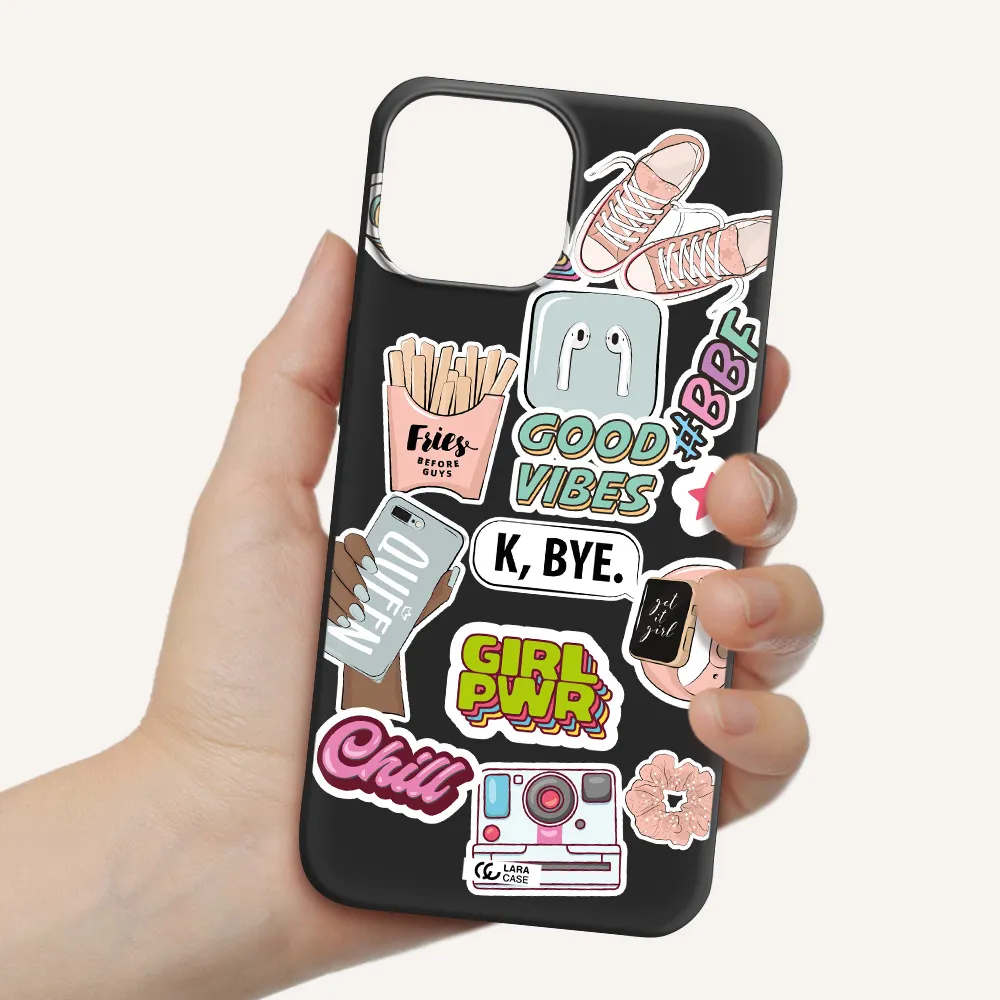 Girl Power Apple iPhone 13 mini Silicone black Case