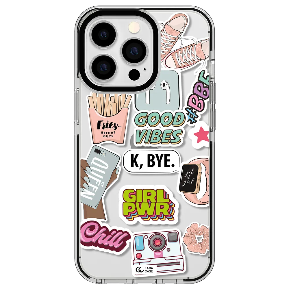 Girl Power Apple iPhone 13 Pro impact black border Case