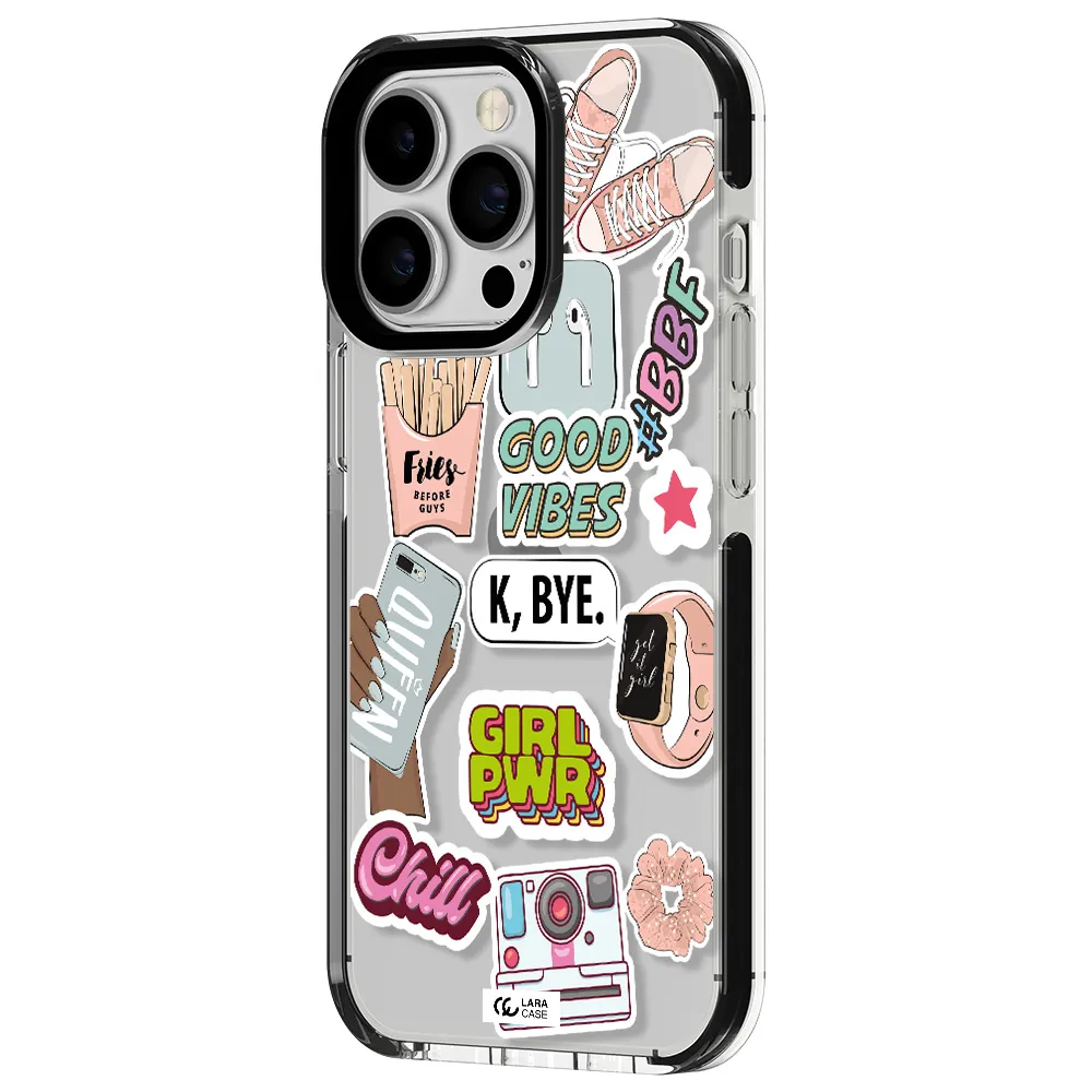 Girl Power Apple iPhone 13 Pro impact black border Case
