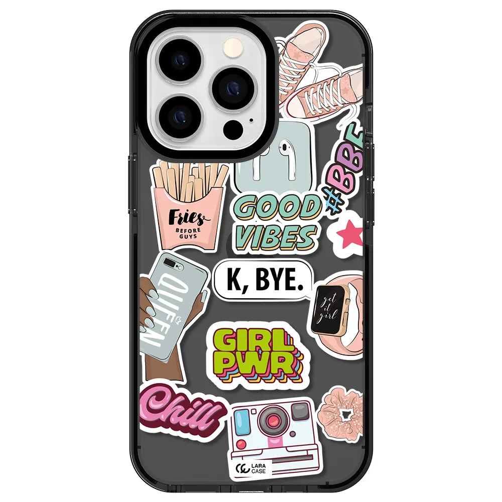 Girl Power Apple iPhone 13 Pro impact Smoke Black Case
