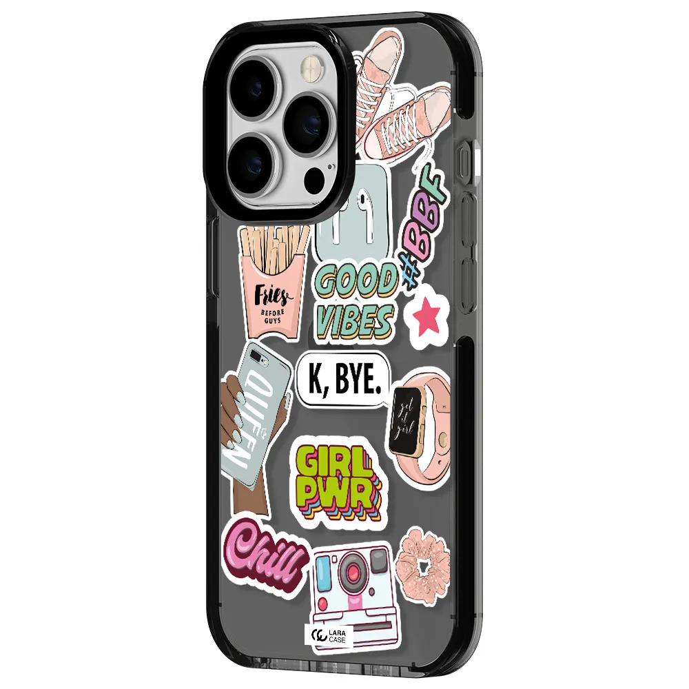 Girl Power Apple iPhone 13 Pro impact Smoke Black Case