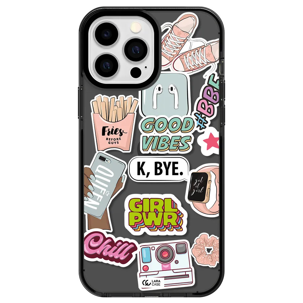 Girl Power Apple iPhone 13 Pro Max impact Smoke Black Case