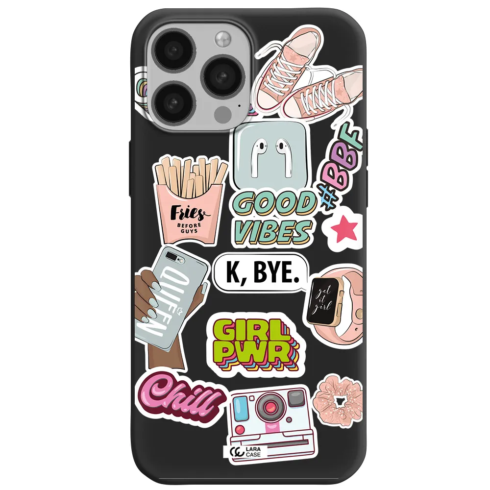 Girl Power Apple iPhone 13 Pro Max Silicone black Case