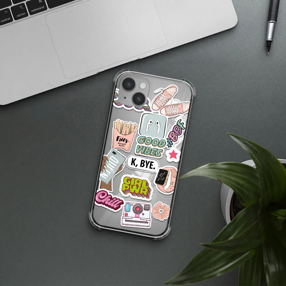 Girl Power Apple iPhone 14 Clear PC Case