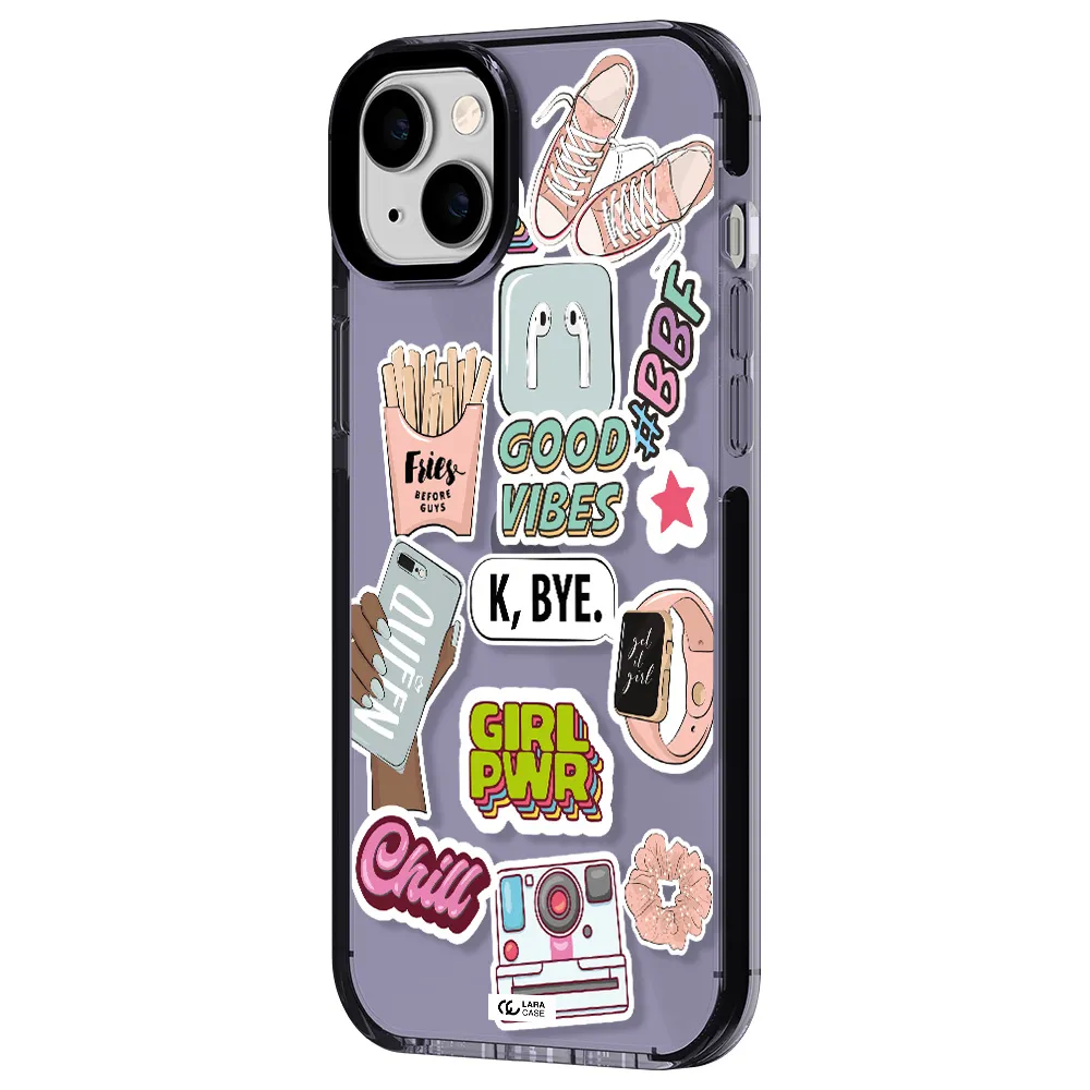 Girl Power Apple iPhone 14 plus impact Lilac Case