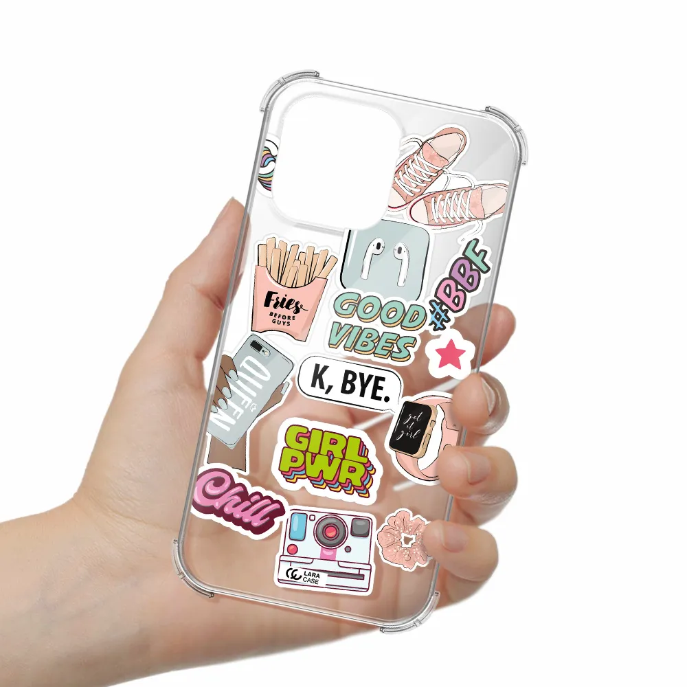Girl Power Apple iPhone 14 pro Clear PC Case