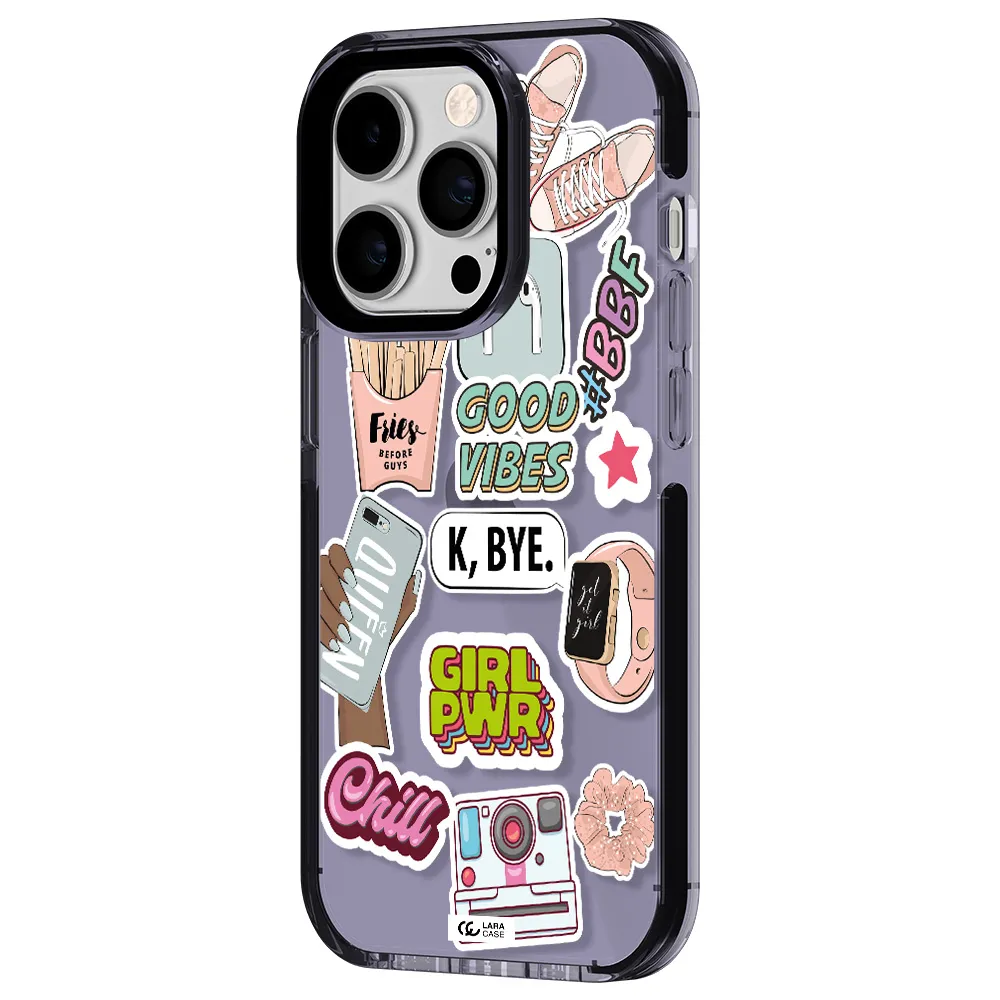 Girl Power Apple iPhone 14 pro impact Lilac Case
